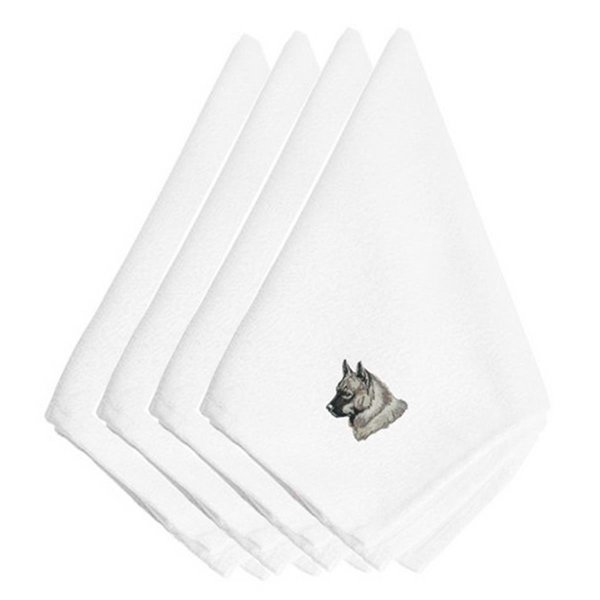 Carolines Treasures Norwegian Elkhound Embroidered Napkins, Set of 4, 4PK EMBT2710NPKE